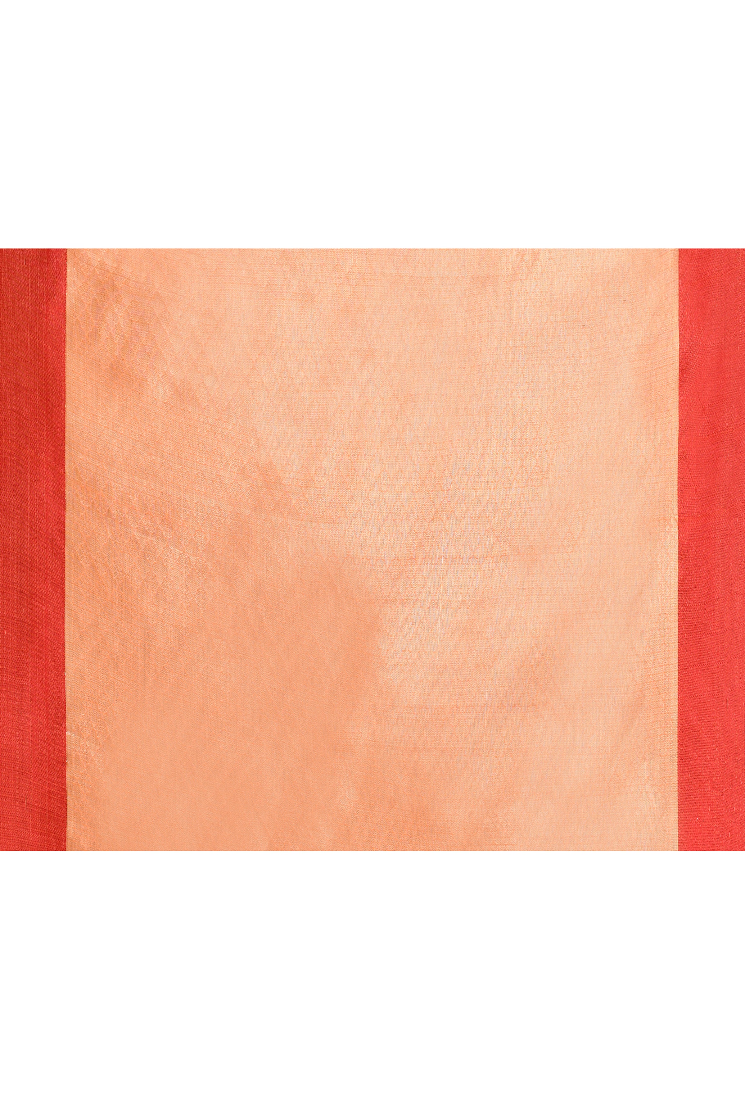 Kota silk saree with banarasi zari work-dark peach