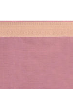 Cotton saree with golden zari banarasi border and motifs checkered pattern-baby pink
