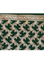 Pure Katan Silk Saree with Zari Buti Motifs – Emerald Green