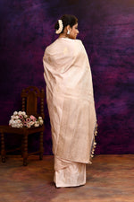 Pure Katan Silk Saree with Zari Buti & Woven Border – Baby Pink