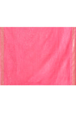 Pure handloom tussar linen saree with woven zari pallu