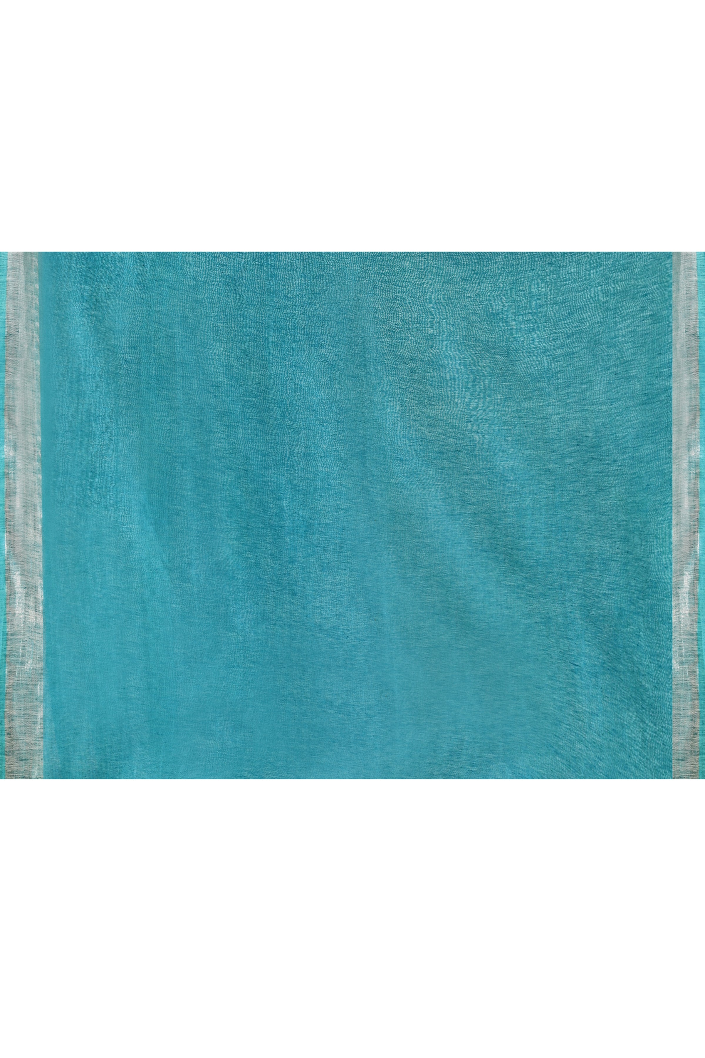 Pure handloom tussar linen saree with woven zari pallu