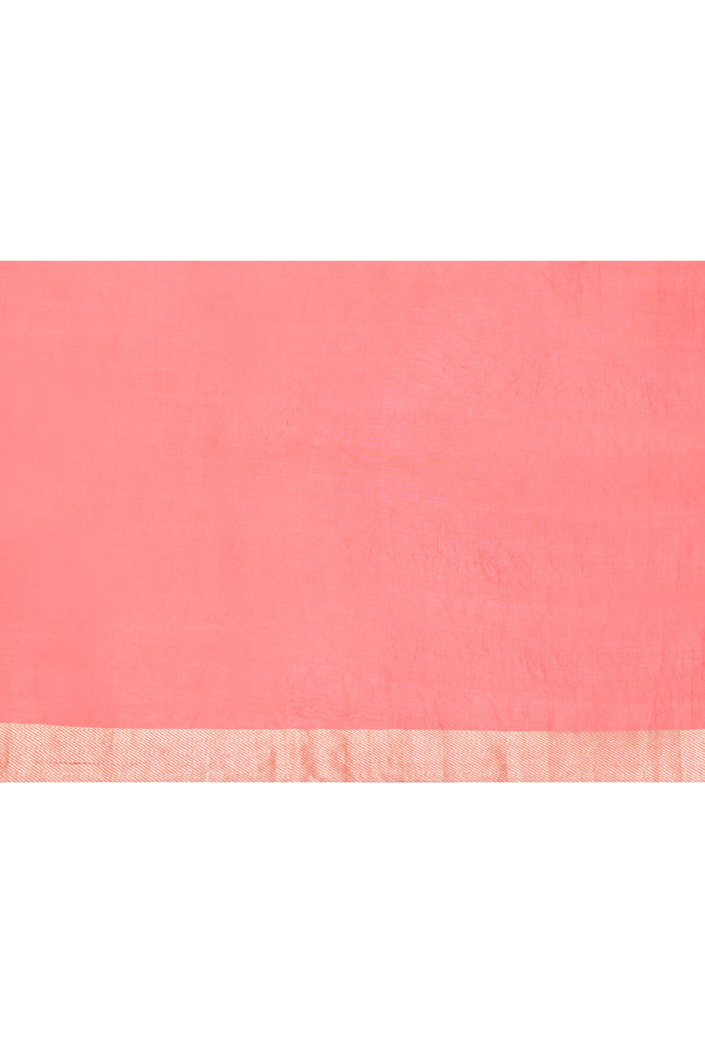 Pure Katan silk kadwa Banarasi woven saree with golden and silver zari stripes pattern-peach