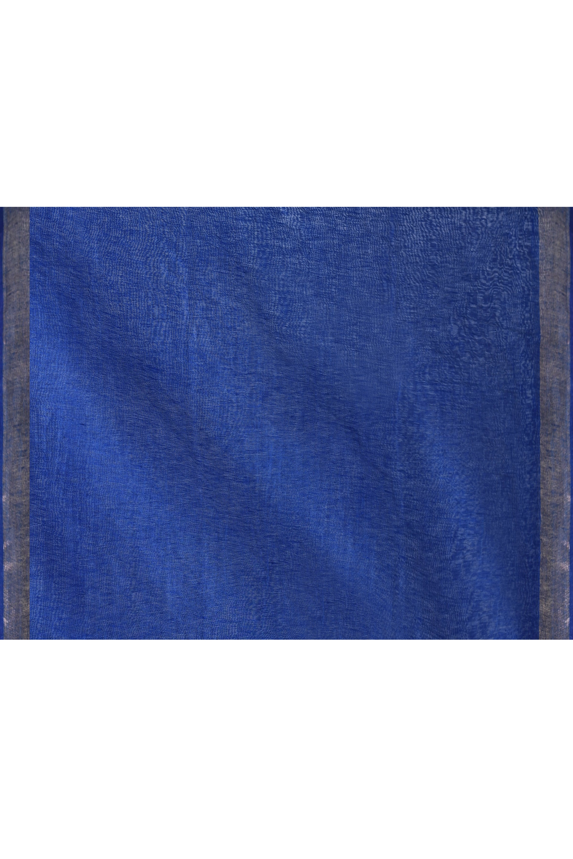 Pure handloom tussar linen saree with woven zari pallu