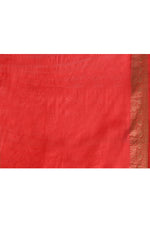 Pure tussar silk Banarasi saree with kadwa weaving-Red