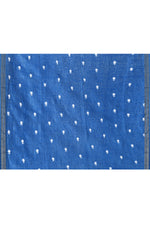 Pure tussar linen handloom saree with floral embroidered blouse