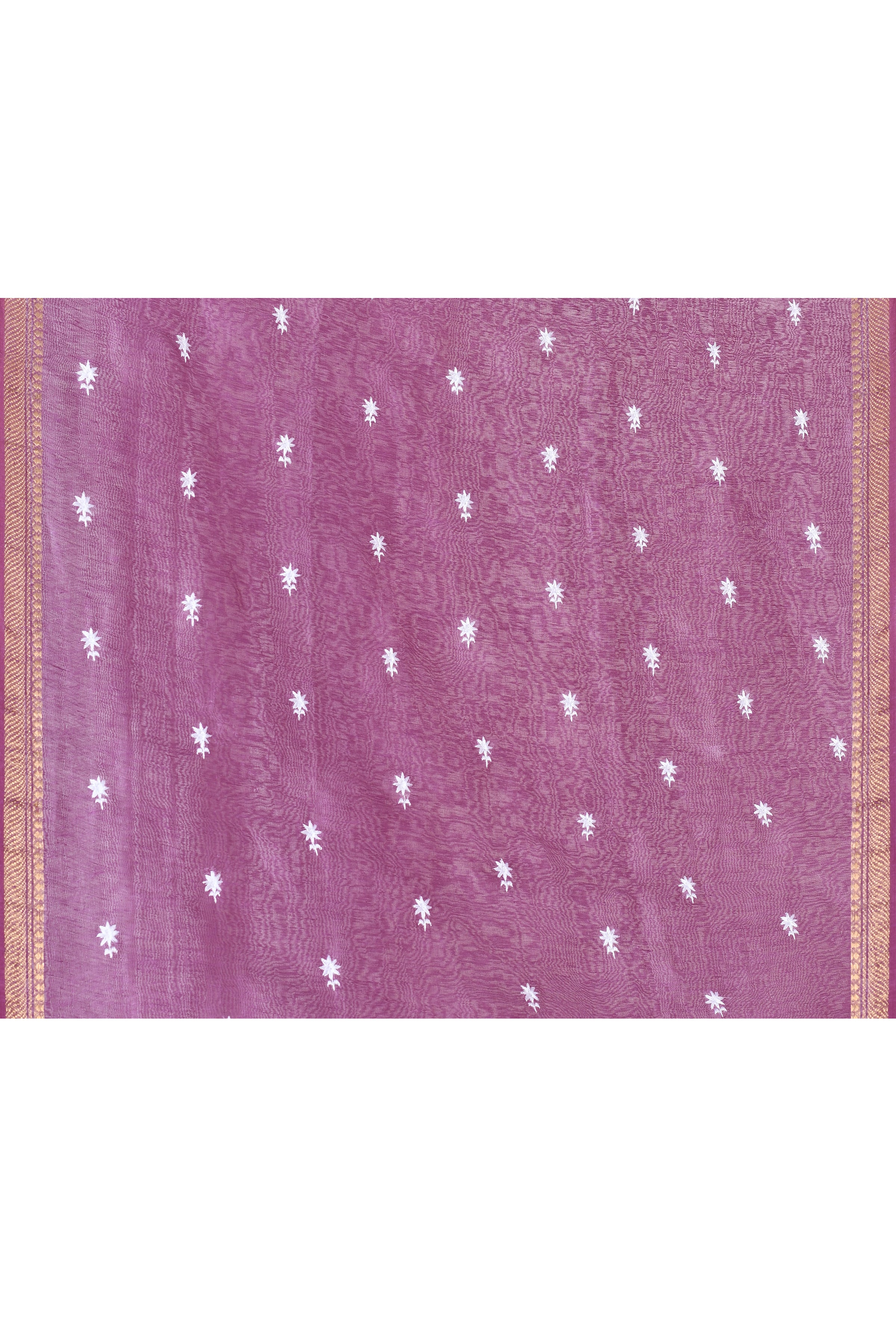 Pure tussar linen handloom saree with floral embroidered blouse