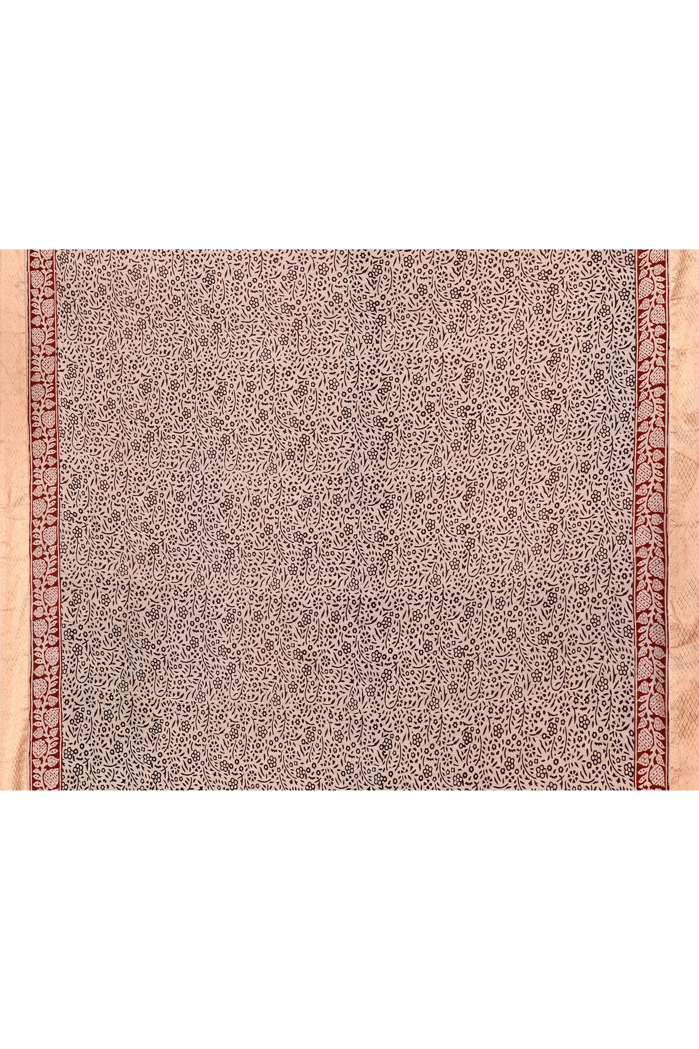 Maheshwari cross border bagh print saree -black