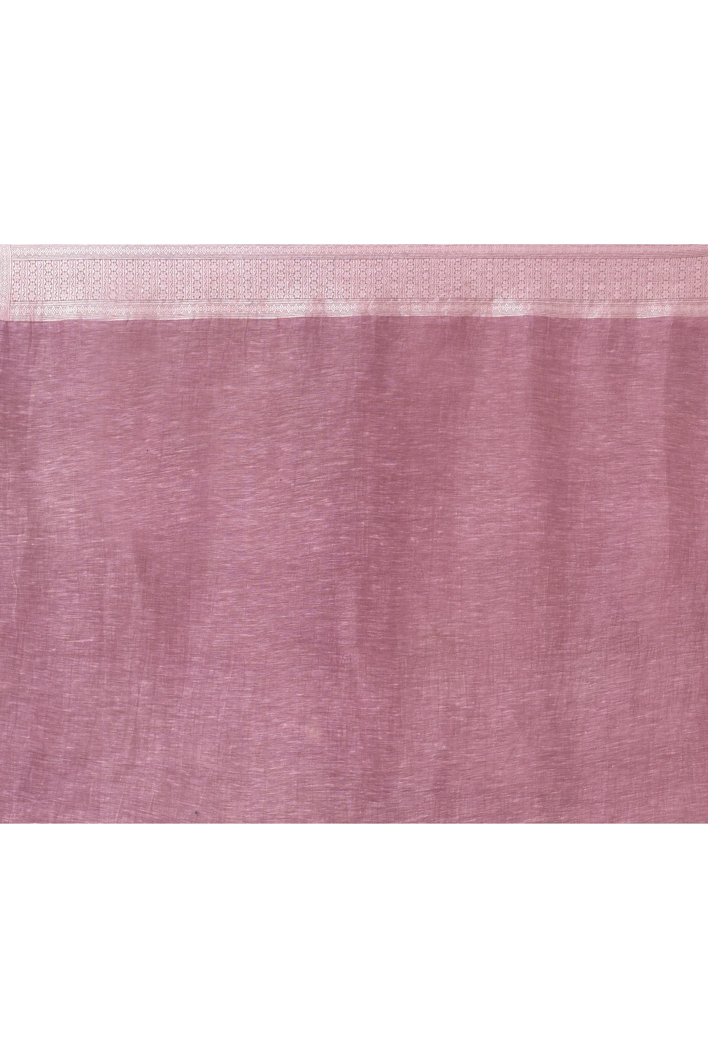 Pure Linen Georgette handloom Banarasi saree with silver zari kadwa weaving-Mauve
