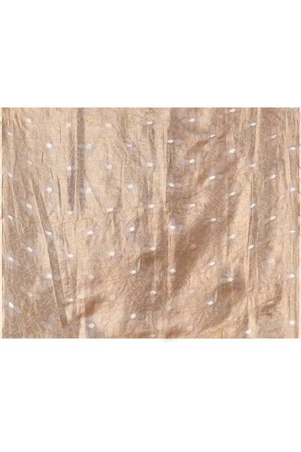 Banarasi tissue silk saree with kadwa weaving-Grey