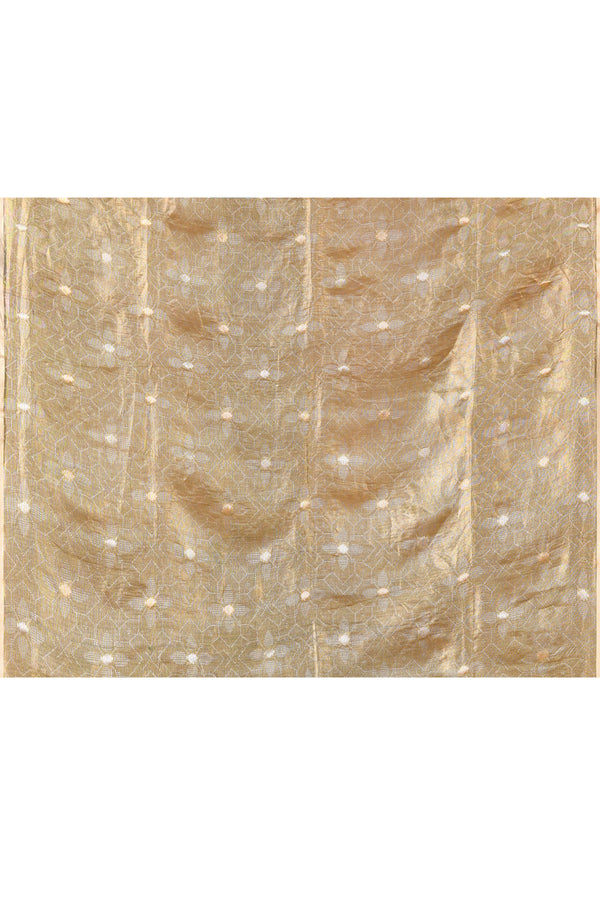 Banarasi tissue silk saree with kadwa weaving-Olive green