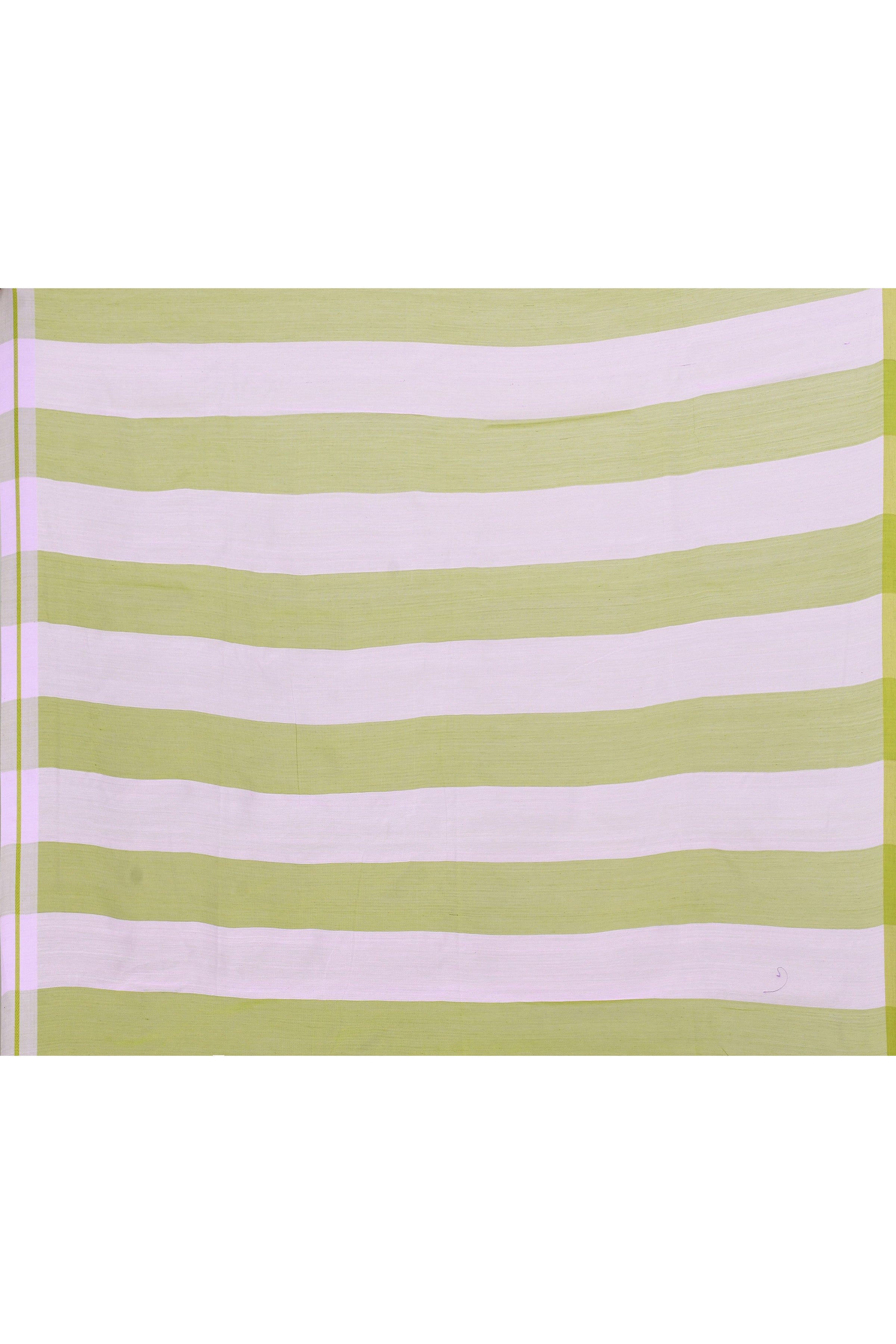 Lavender and green double border white body tissue saree-dark shade