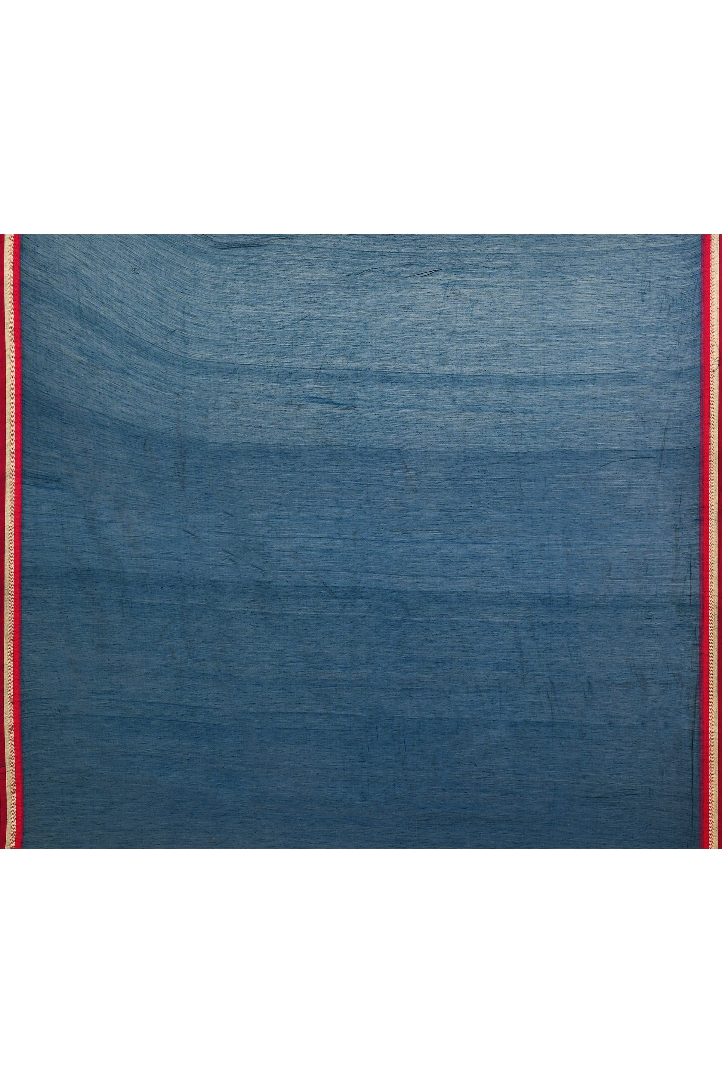 Magenta cotton silk hand woven saree with dark pink and golden border