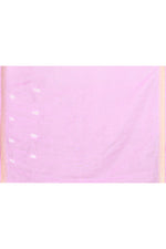 Pure handloom linen tussar saree with embroidery-Lavender