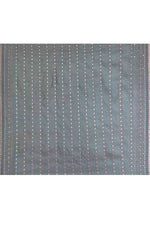 Banarasi soft silk saree with mirror work and dark blue and gold zari woven border and pallu- Chocolate Brown