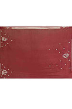 Banarasi soft silk saree with gold and silver zari weaving and cutdana embroidery in border- dark coffee