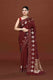 Banarasi soft silk saree with gold and silver zari weaving and cutdana embroidery in border- dark coffee