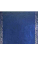 Banarasi soft silk saree with floral golden motifs weaving- Navy blue