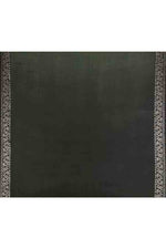 Banarasi soft silk saree with floral golden motifs weaving- Black