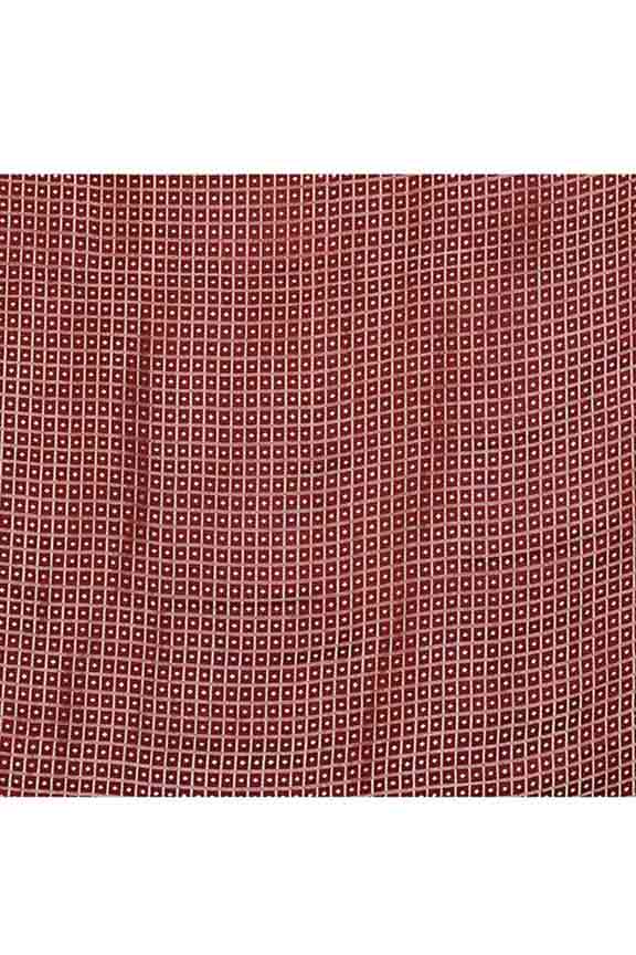 Pure handloom mashru silk plain saree with narrow golden border, woven pallu and blouse-Burgundy