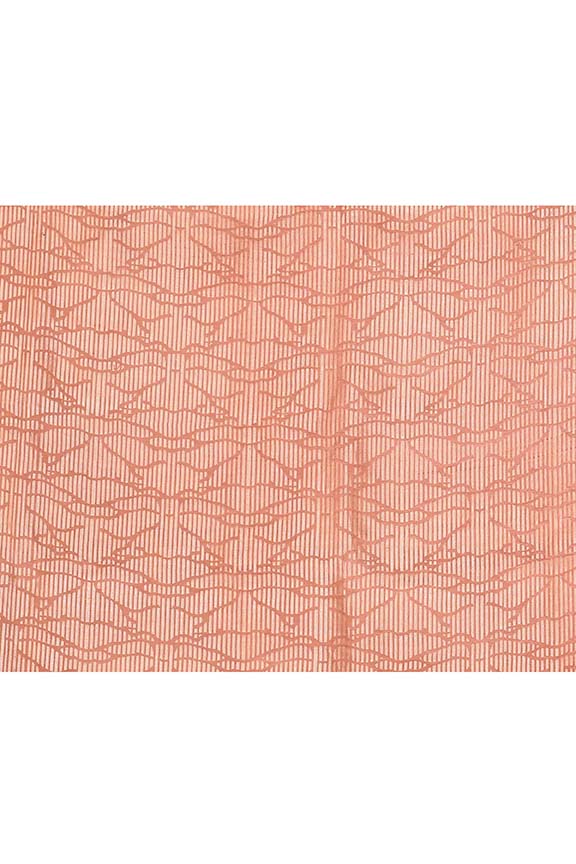 Pure handloom mashru silk plain saree with narrow golden border, woven pallu and blouse-Light Peach