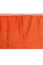 Pure handloom katan silk banarasi saree with real silver zari kadwa weaving-Orange