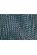 Pure handloom mashru silk self printed saree with narrow golden border, woven pallu and blouse-Peacock green