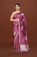 Pure handloom katan silk banarasi saree with real silver zari kadwa weaving-Mauve