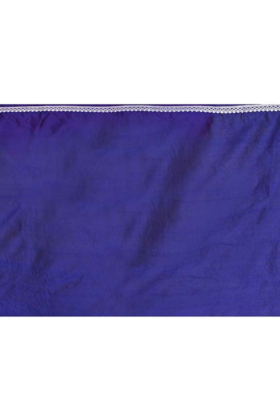 Pure handloom katan silk banarasi saree with real silver zari kadwa weaving-Electric blue