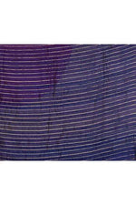 Pure handloom munga silk saree with banarasi floral pattern kadwa weaving in silver & gold zari with satin border-Violet