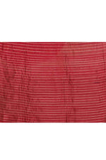 Pure handloom tussar silk saree with banarasi floral and stripes pattern kadwa weaving in gold zari-Burgundy