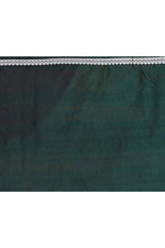 Pure handloom katan silk banarasi saree with real silver zari kadwa weaving-Bottle green