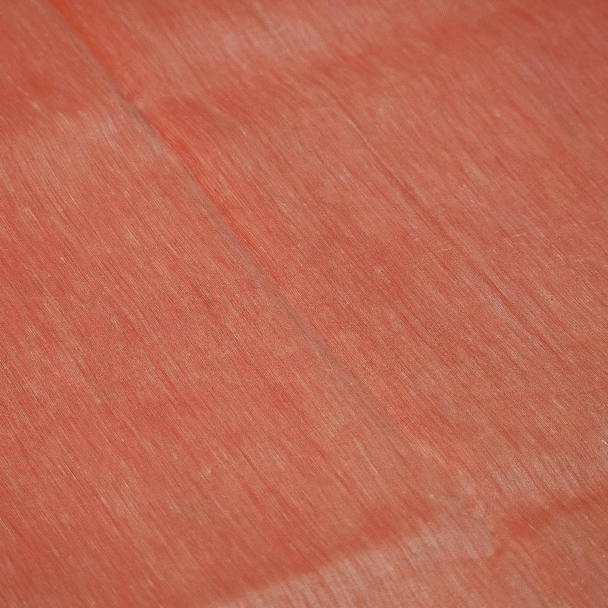 Coral Red Banarasi Linen Tussar Suit Set with Antique Zari Motifs and Hand-Tied Tassels