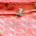 Pink Handwoven Banarasi Munga Muslin Suit Set with Zari Butis & Ornate Border