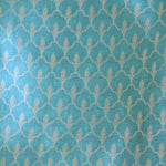 Ice Blue Handwoven Banarasi Munga Muslin Suit Set with Zari Butis & Ornate Border