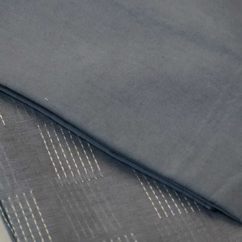 Pure linen unstitched kurta & bottom fabric- Bluish grey